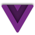 Upside-down purple triangle