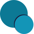 Two concentric blue circles