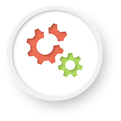 Broken gear icon representing developmental delays